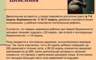 Шевеления плода при второй беременности на каком сроке