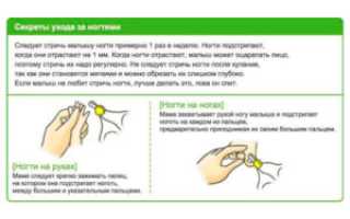 Когда новорожденным можно обрезать ногти